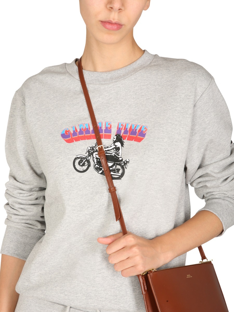 Apc Grey Gimme Five Edition Mika Sweatshirt In White