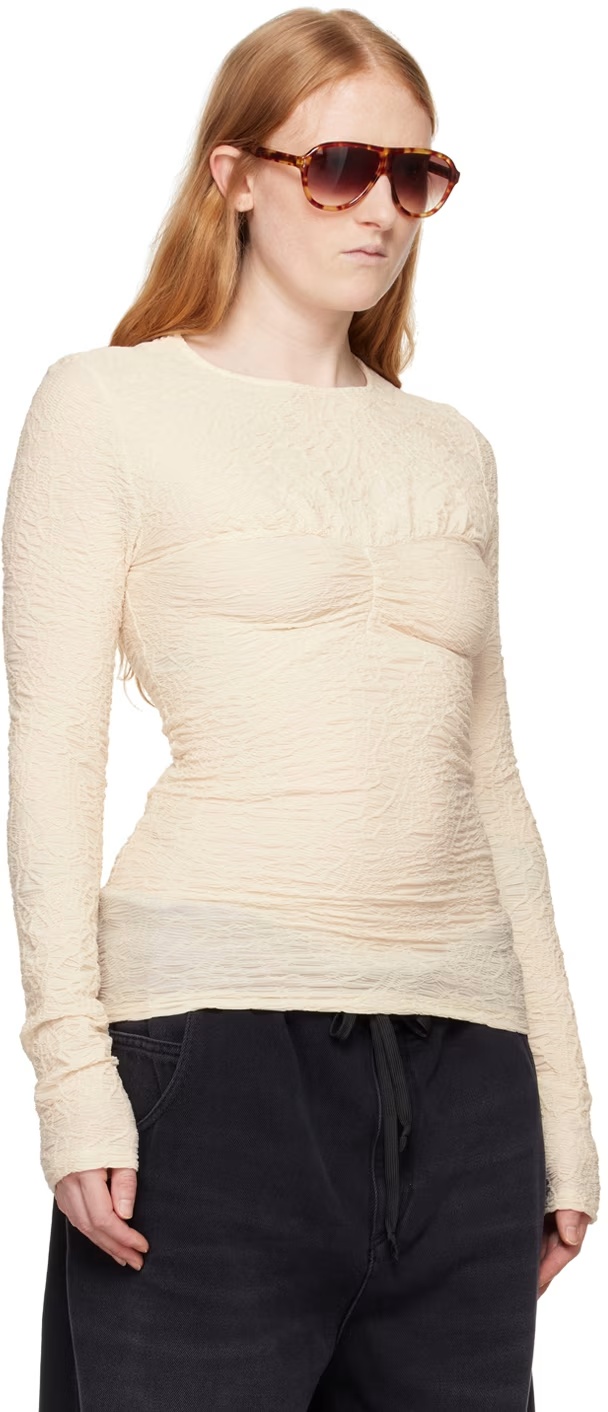 Isabel Marant Round Neck Long-sleeved Top In Black