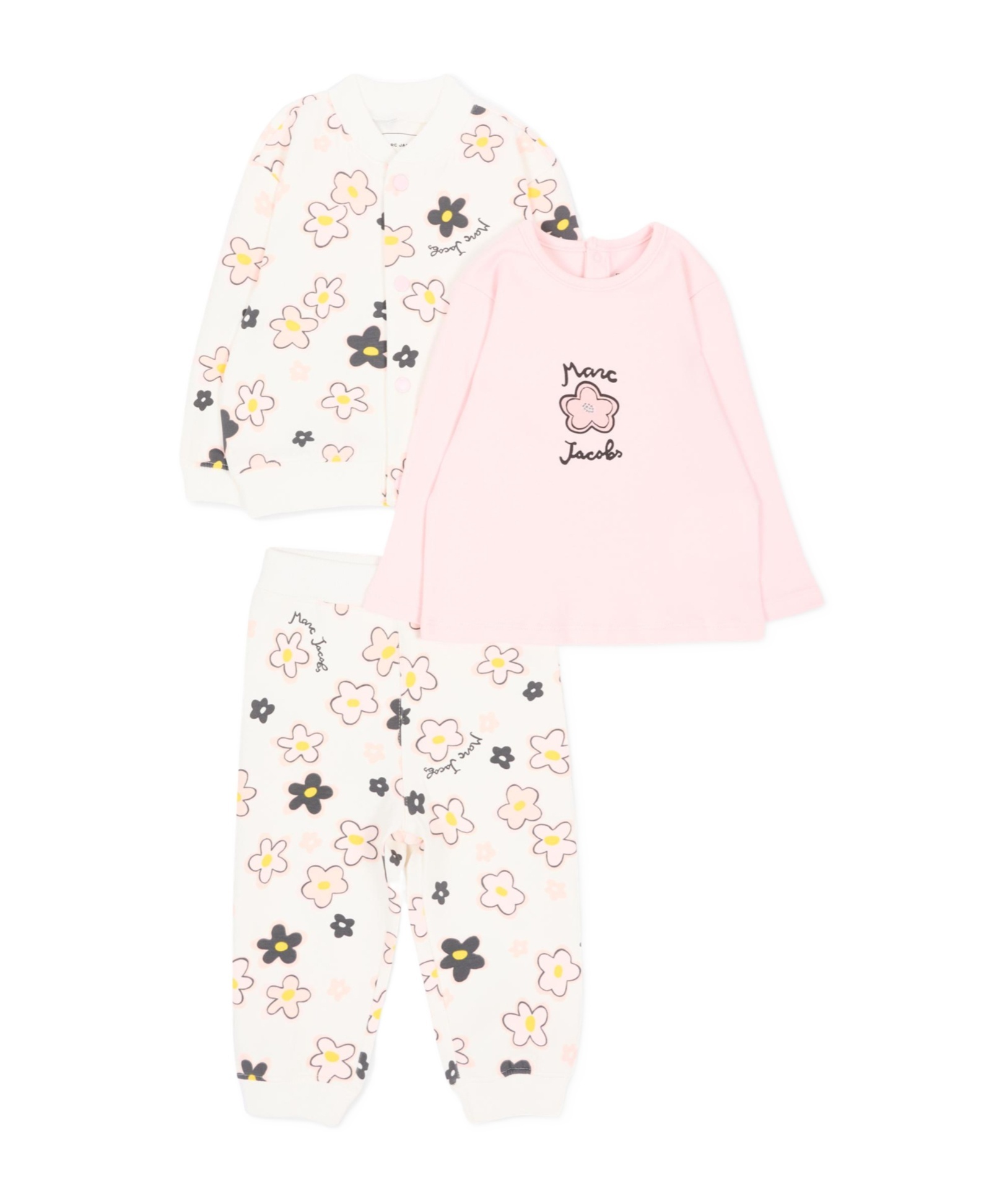 Marc Jacobs Floral-print Cotton Tracksuit Set In Ivory