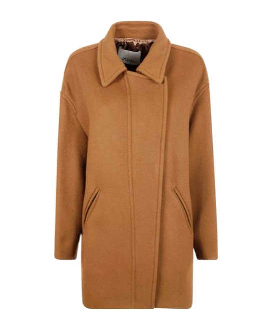 Isabel Marant Eveline Zipped Coat In Brown