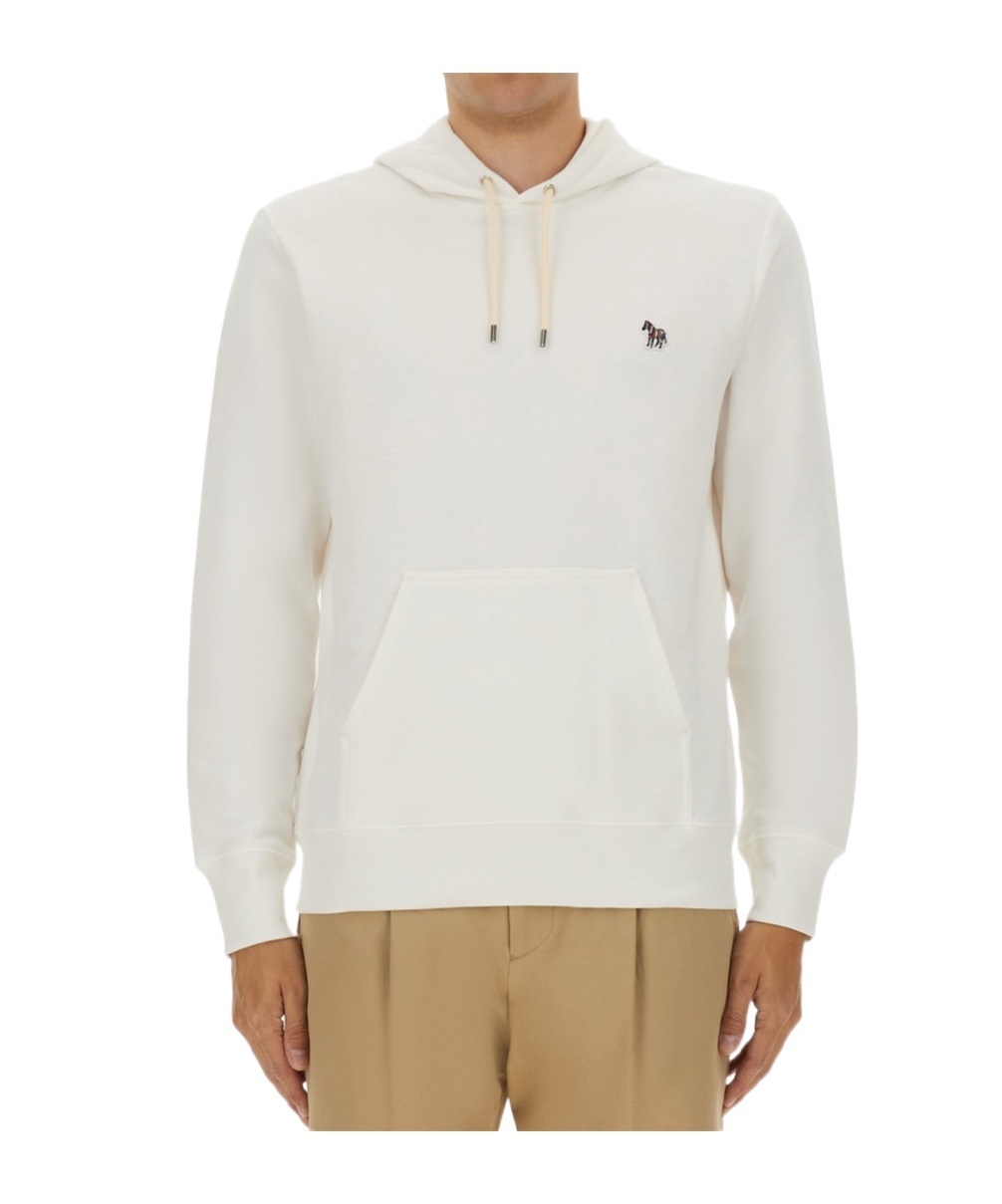 Ps By Paul Smith Ps Paul Smith Zebra Patch Hoodie In White