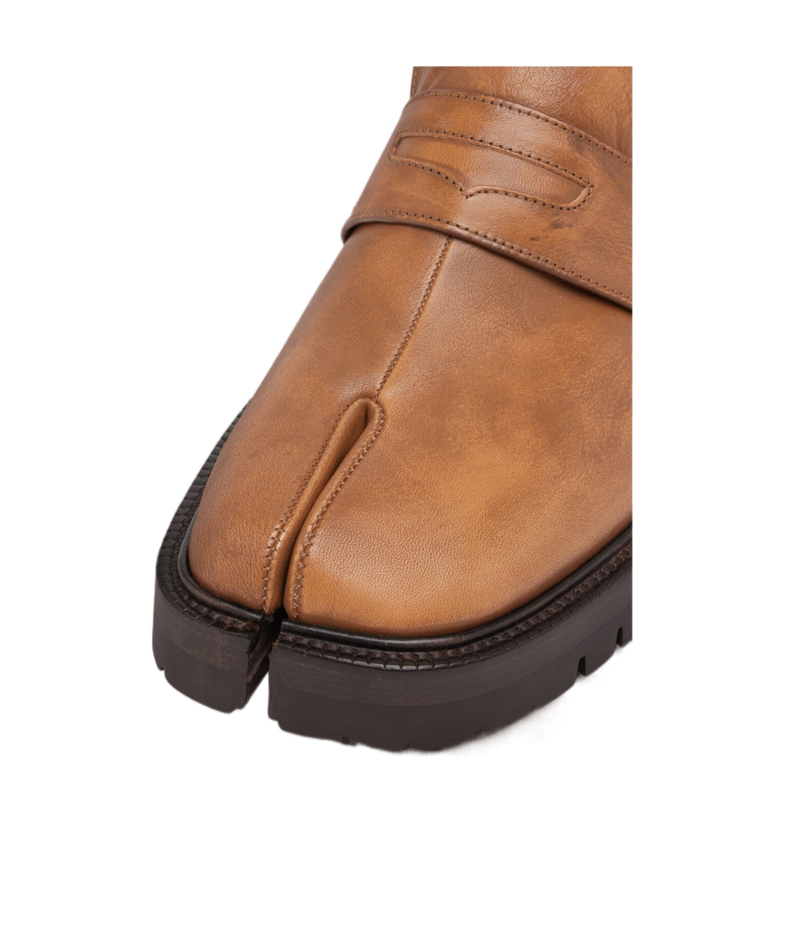 Maison Margiela Tabi County Penny Loafer In Brown