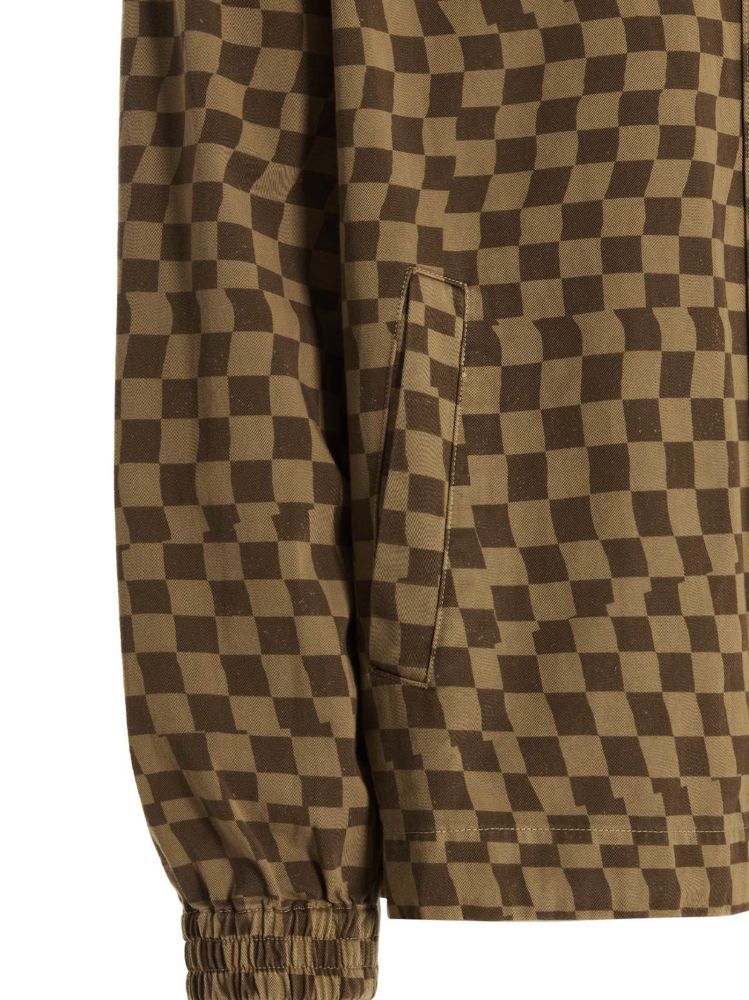 Incotex Checkered Casual Jacket In Brown