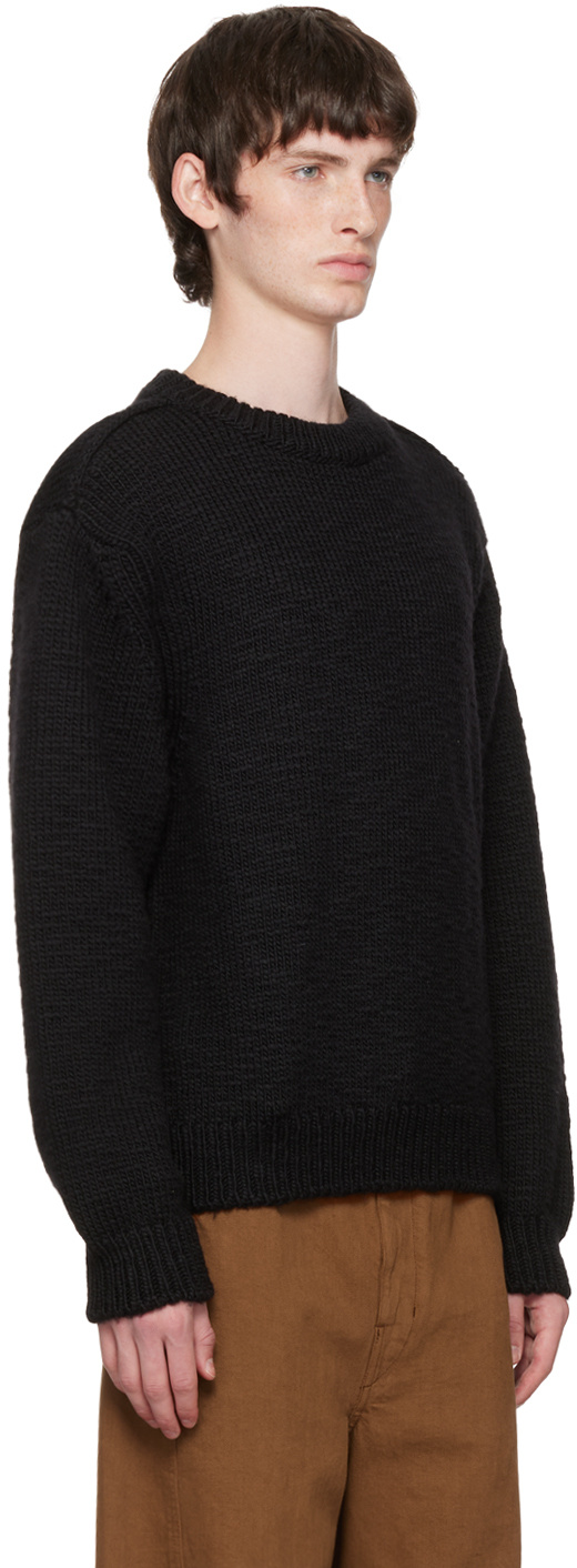 Lemaire Wool Knitted Jumper In Black