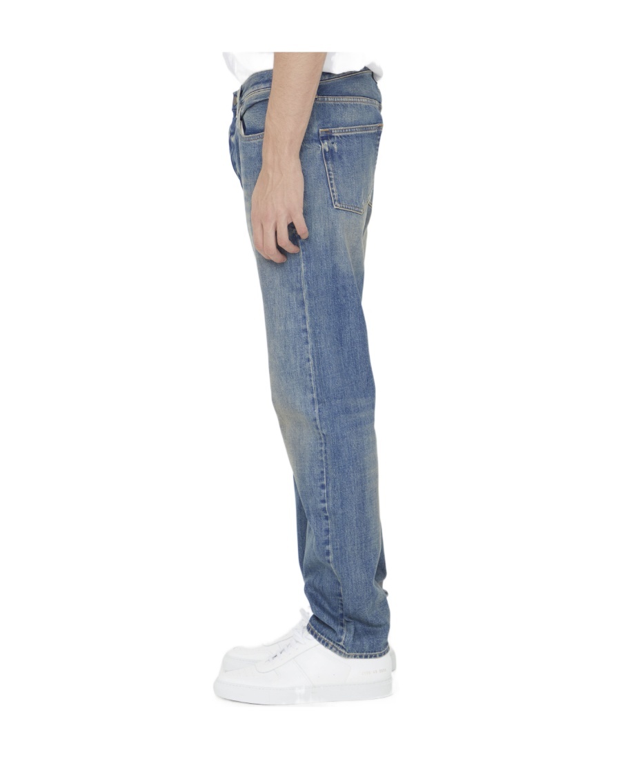 Saint Laurent Mid-rise Straight-leg Jeans In Blue