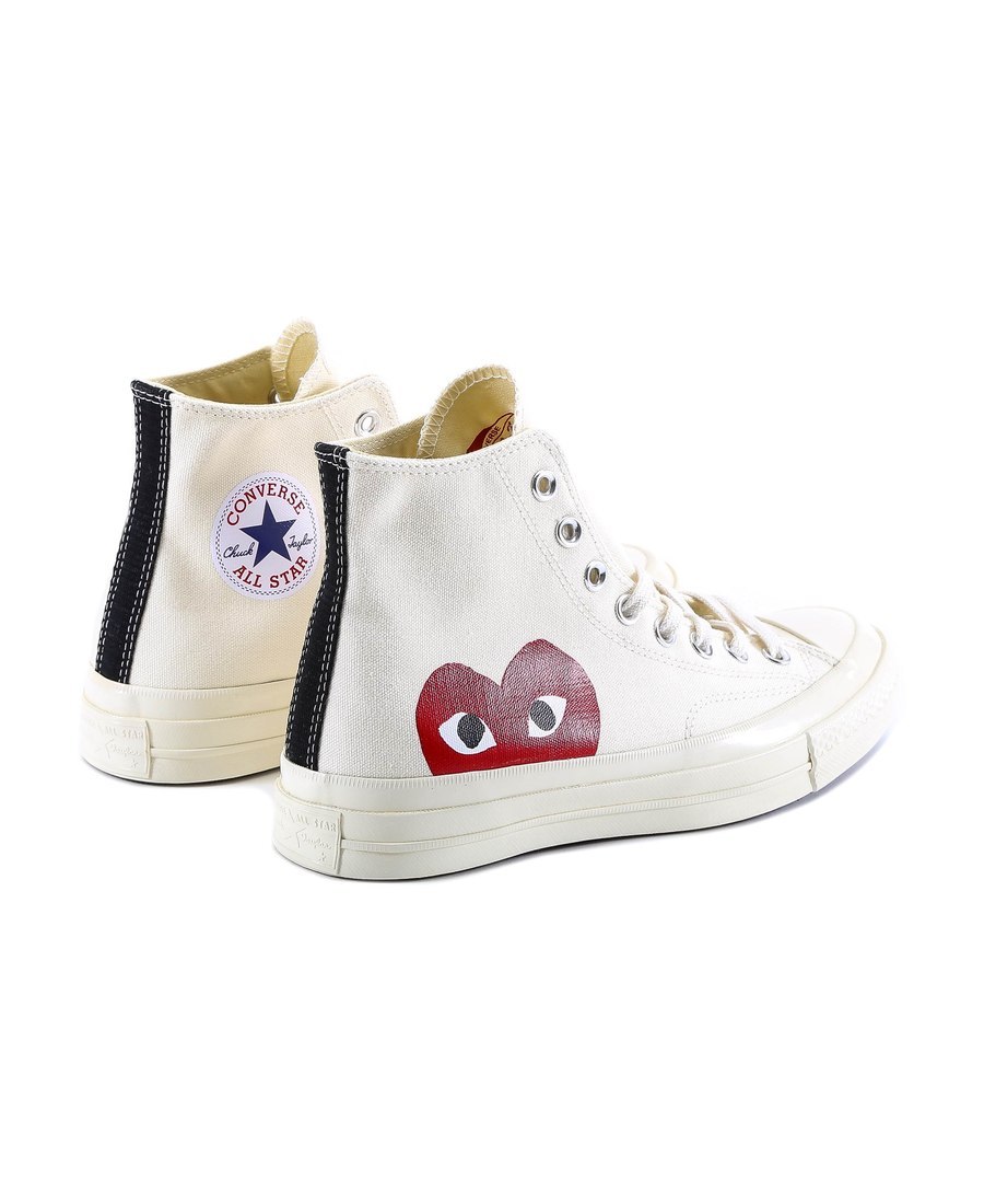 Comme Des Garçons Play X Converse X Converse Chuck Taylor Sneakers In White