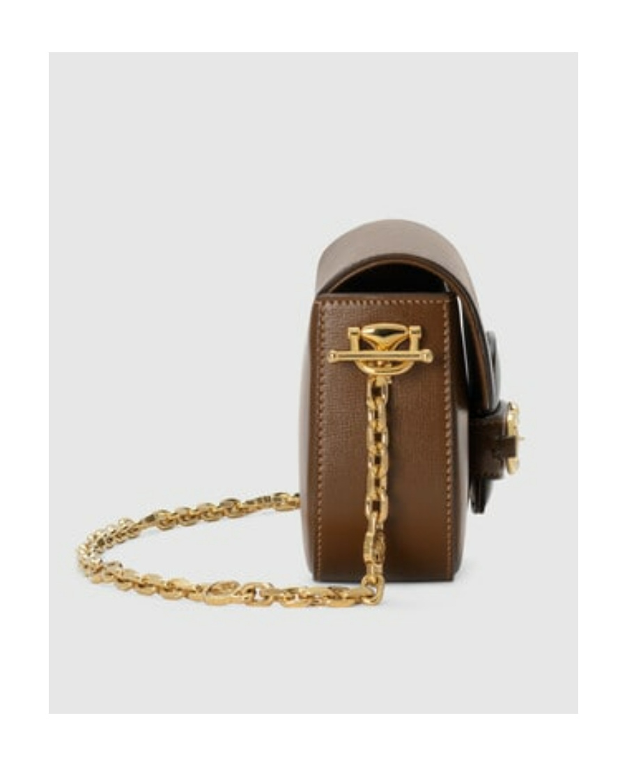 Gucci Horsebit 1955 Small Shoulder Bag In Brown