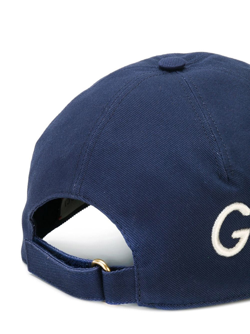Gucci Embroidered Baseball Hat In Blue