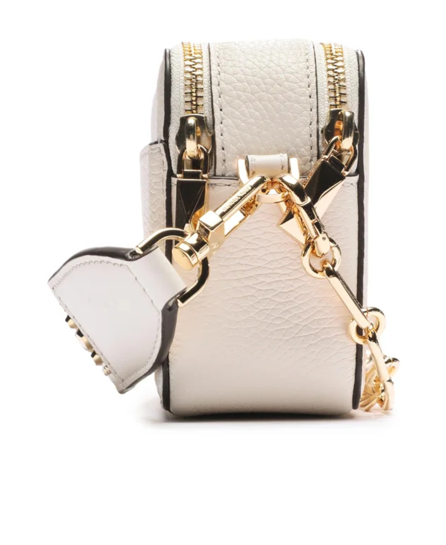 Michael Kors Chain Logo Shoulder Bag In White