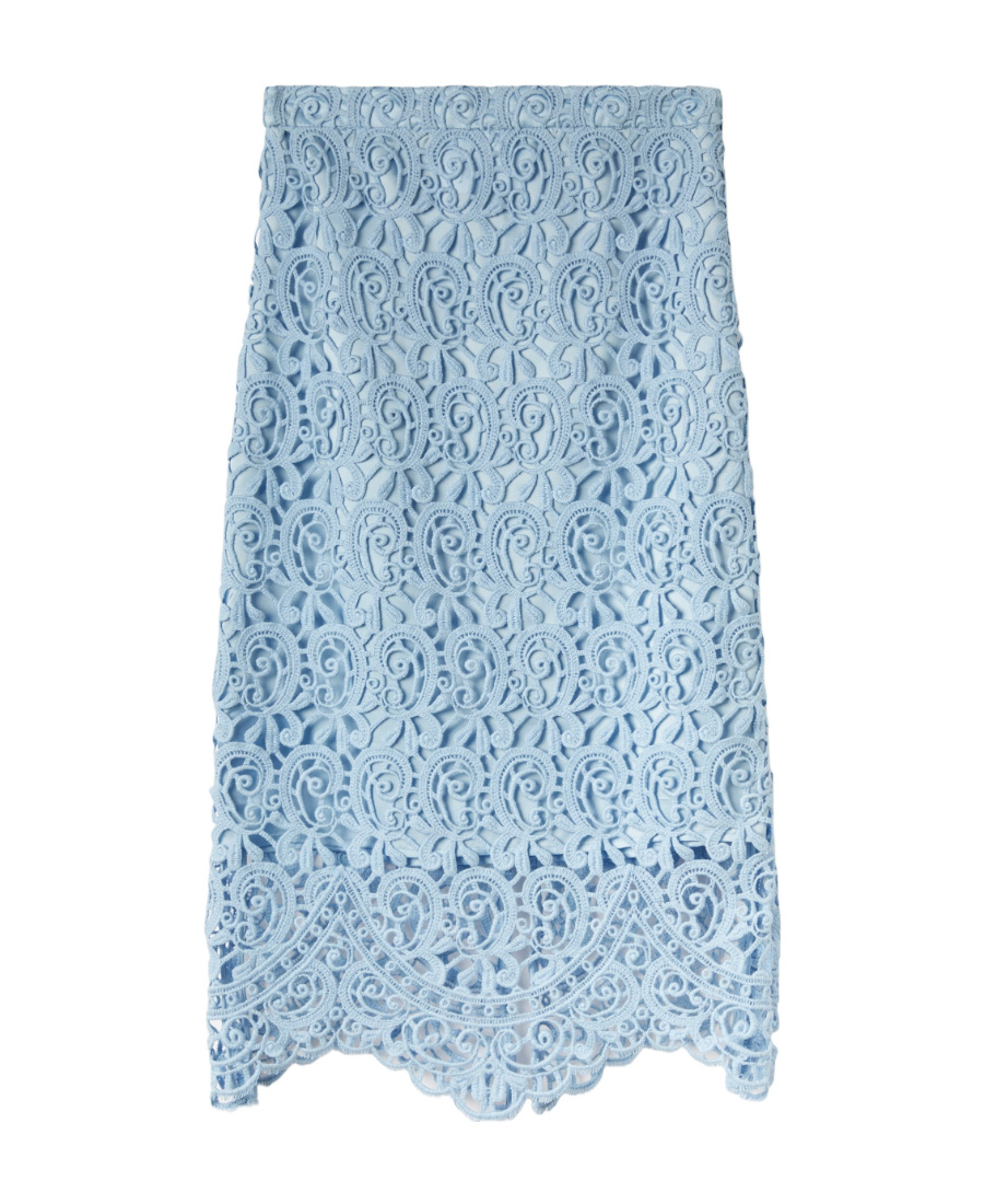 Burberry Women Midi Skirt In Blue