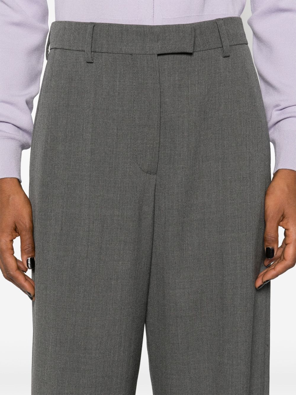 Shop Valentino Wide-leg Trousers In Black