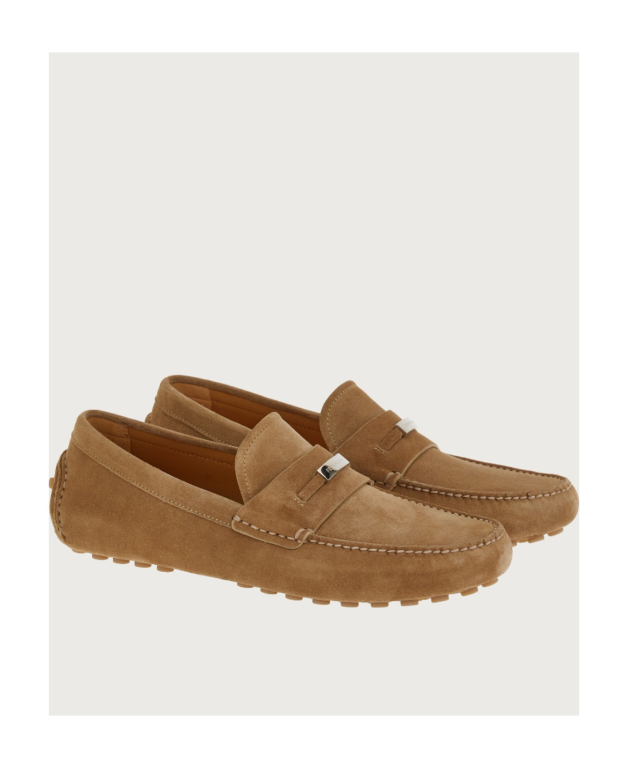 Ferragamo Leather Loafers In Brown