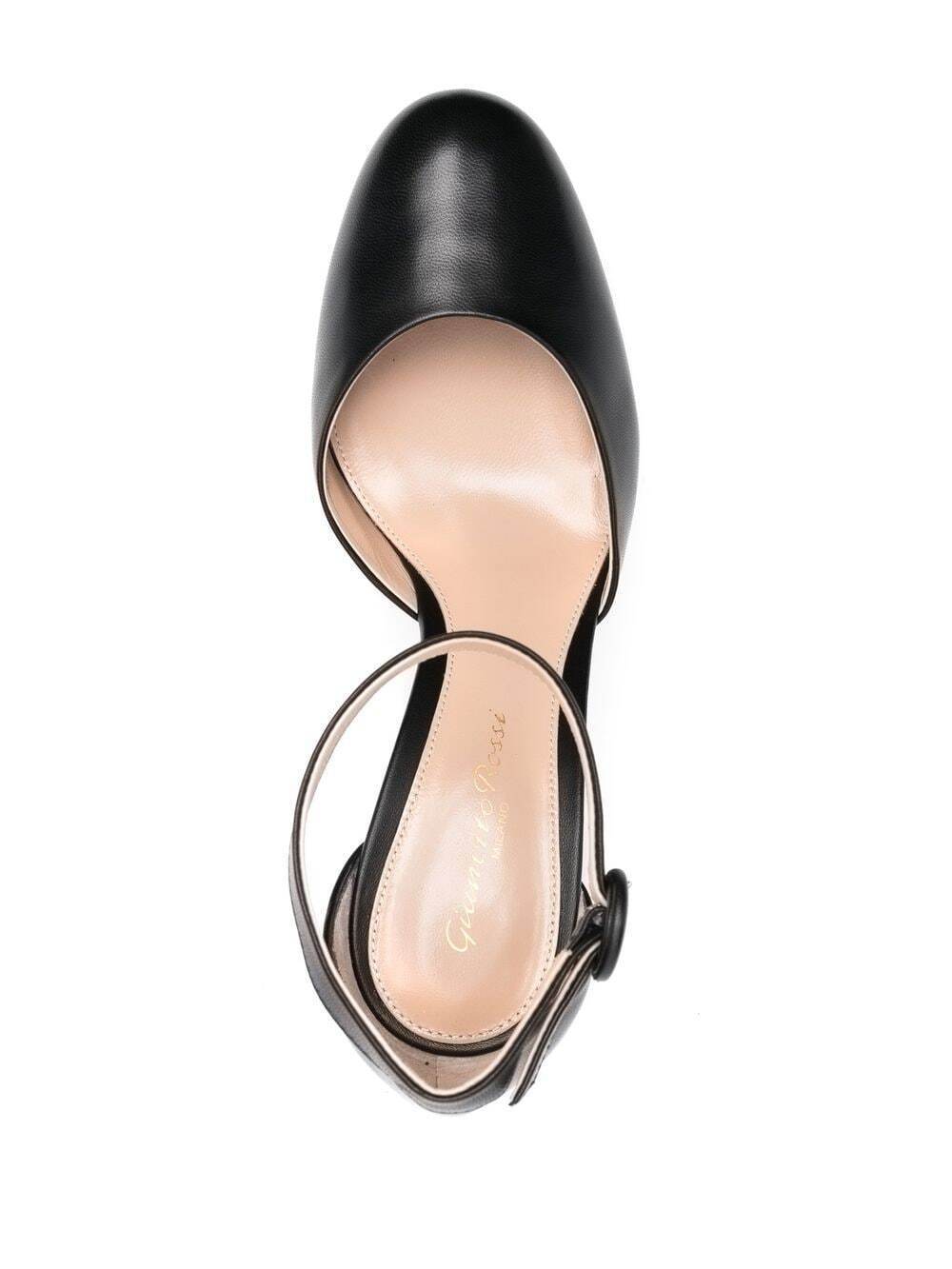 Gianvito Rossi Holly D'orsay Platform Pumps With Round Buckle In Black