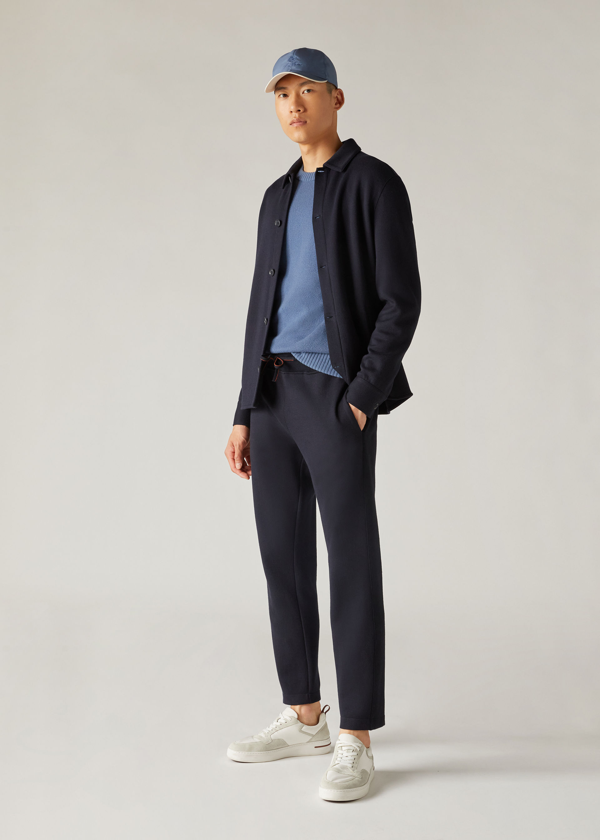 Loro Piana Logo Casual Pants In Black