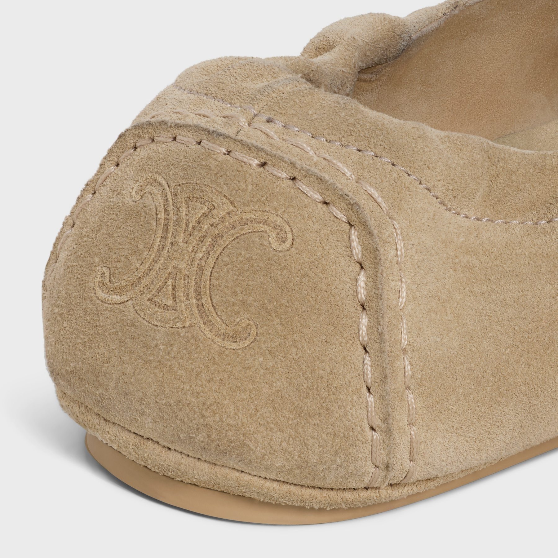Celine Adam Loafer In Suede Calfskin In Brown