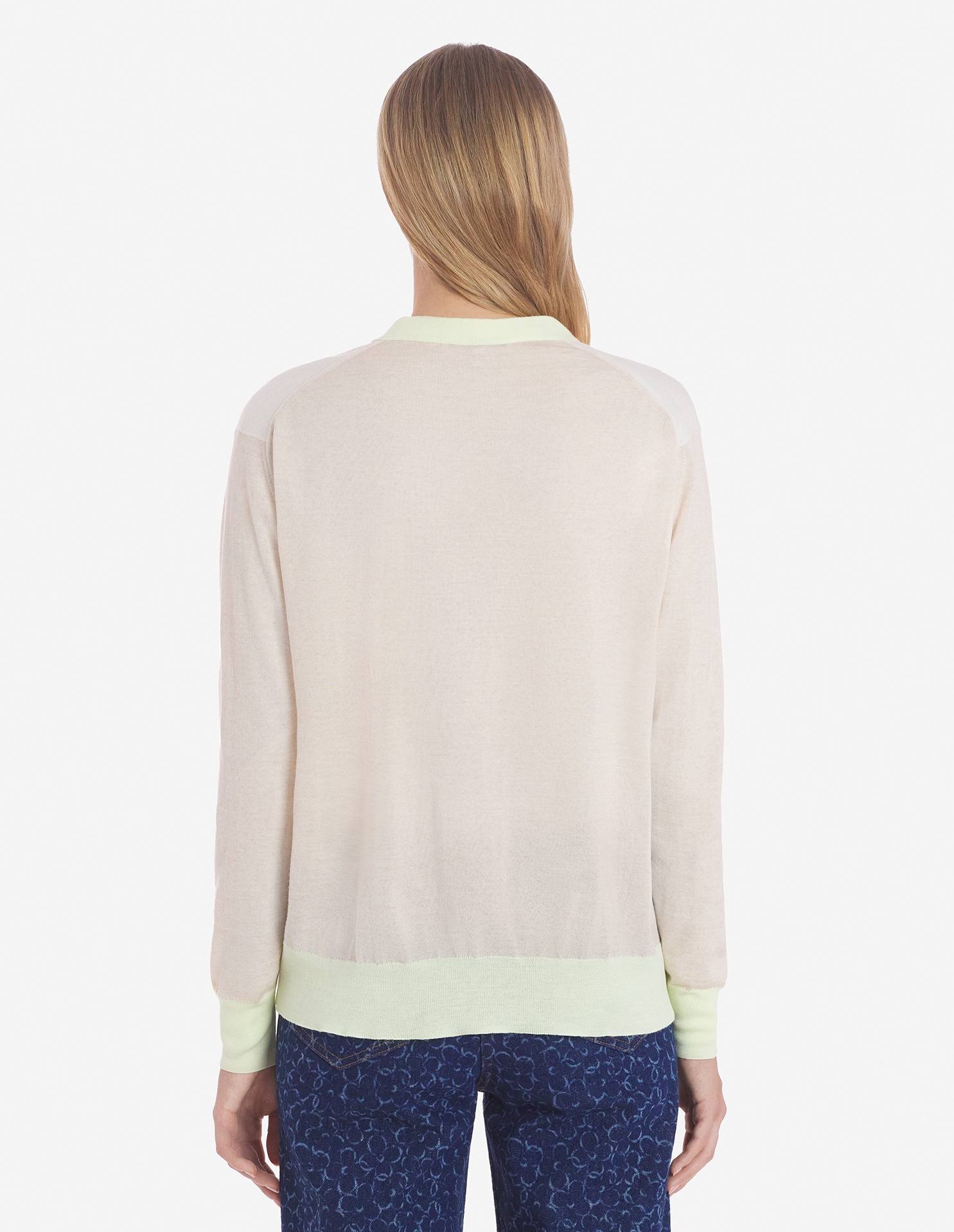 MAISON KITSUNÉ MAISON KITSUNÉ BABY FOX PATCH COLOR BLOCK KNIT CARDIGAN 