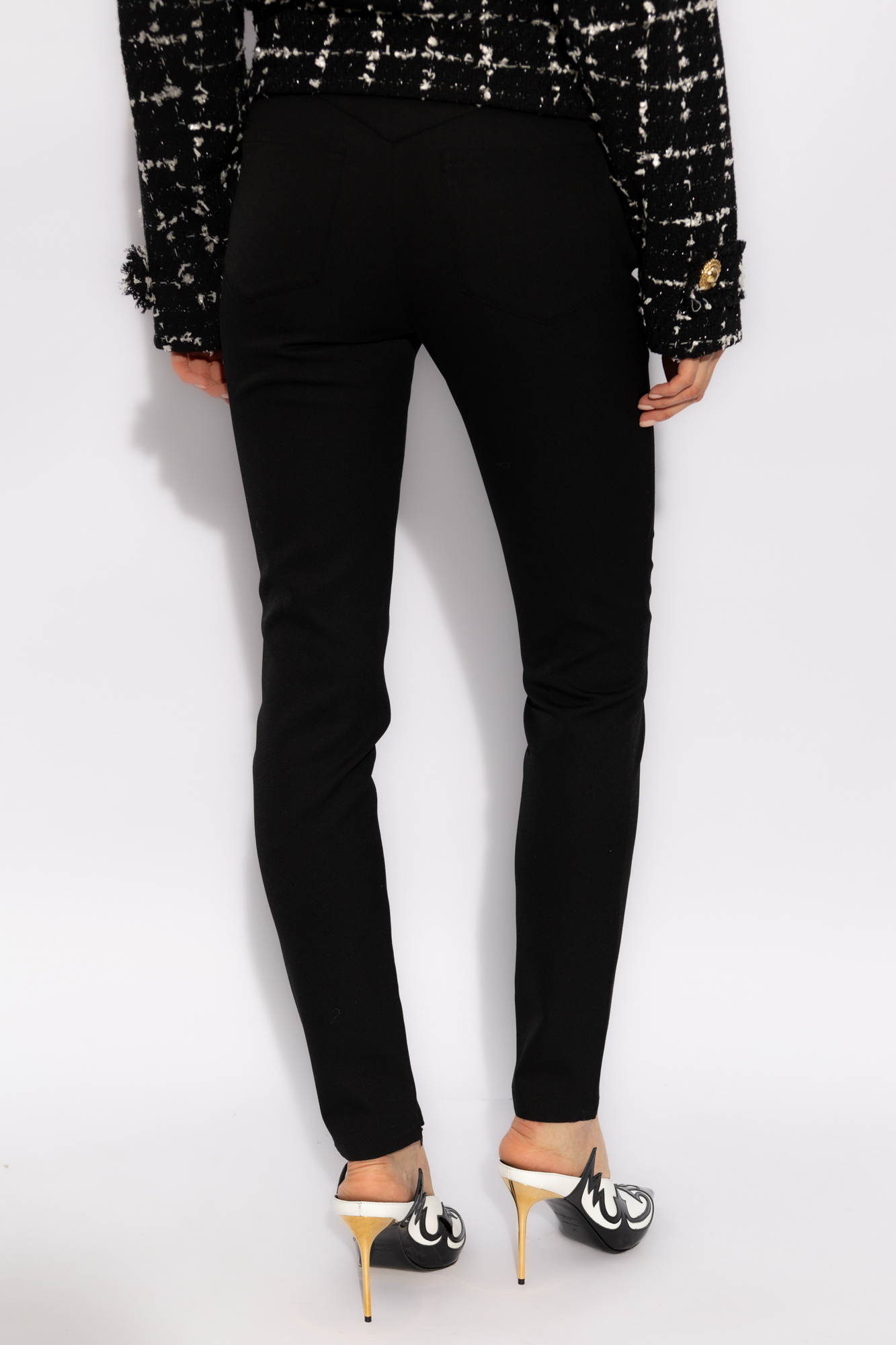 Balmain Tapered Tailored Trousers In Black