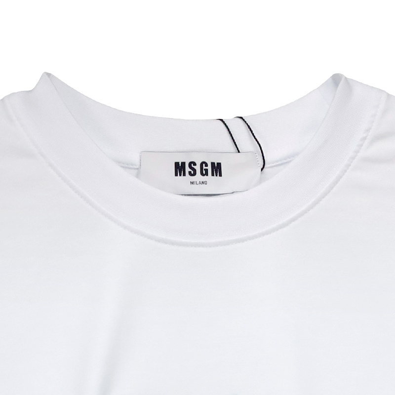 Msgm Logo Logo Short-sleeved T-shirt In White