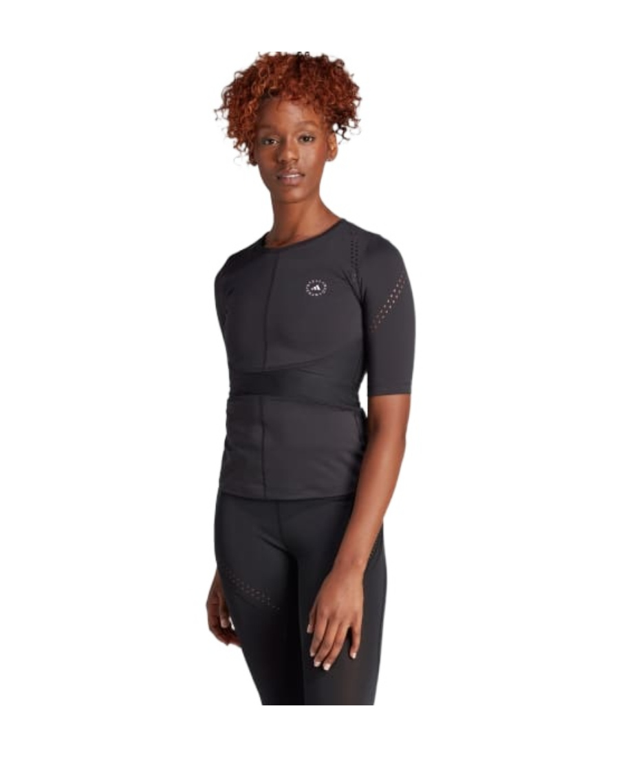 Shop Adidas By Stella Mccartney Truepurpose Logo-print Training T-shirt In Black