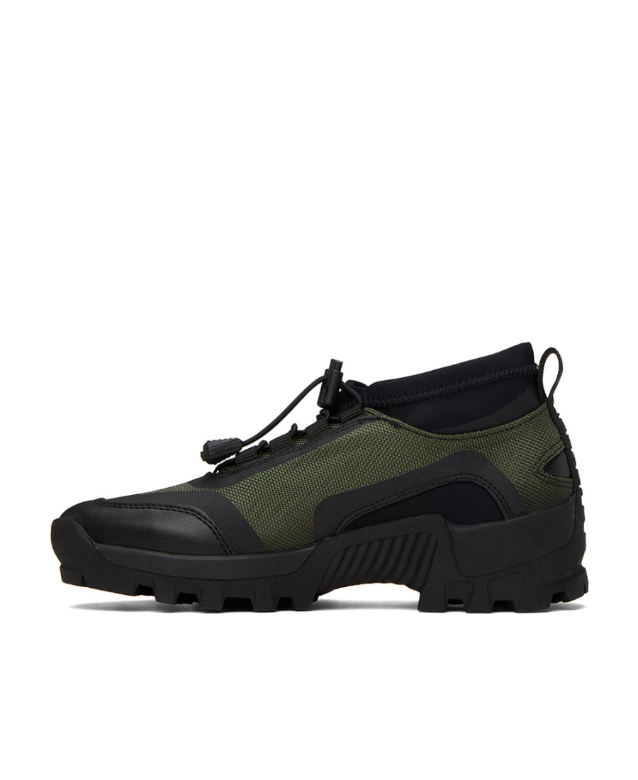 Ganni Khaki Performance Sneakers In Black