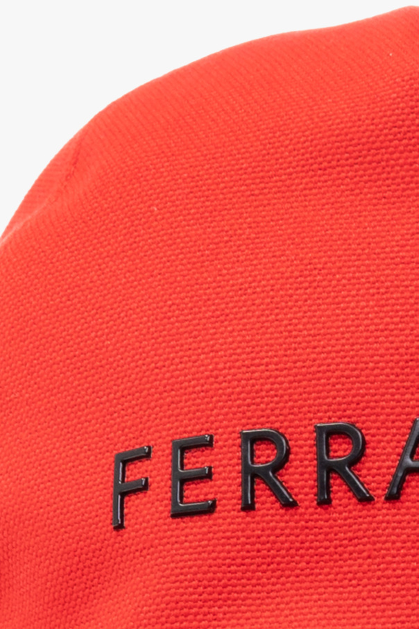 Ferragamo Logo Baseball Cap In Orange