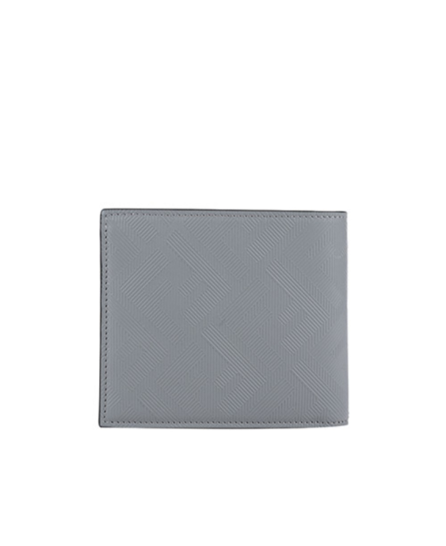 Fendi Logo Double Fold Wallet In Gray