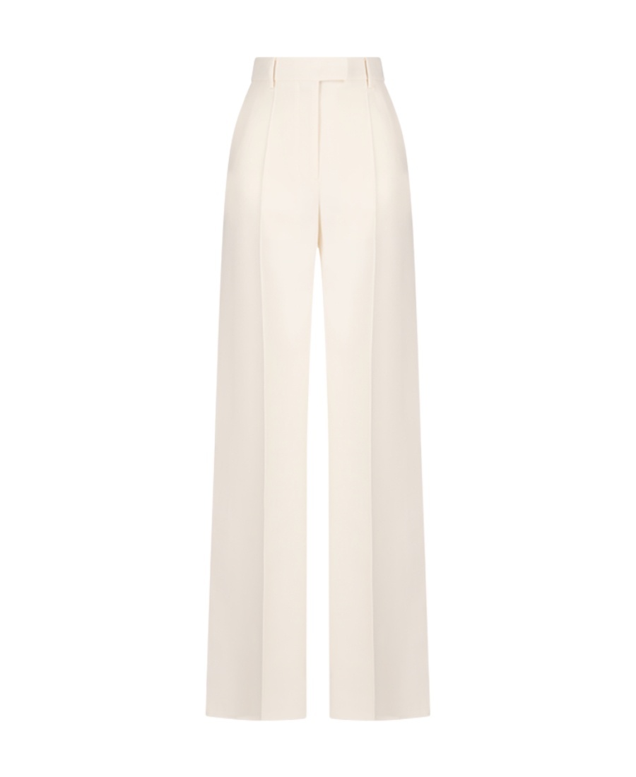 Valentino Wide-legged Casual Pants In Ivory White