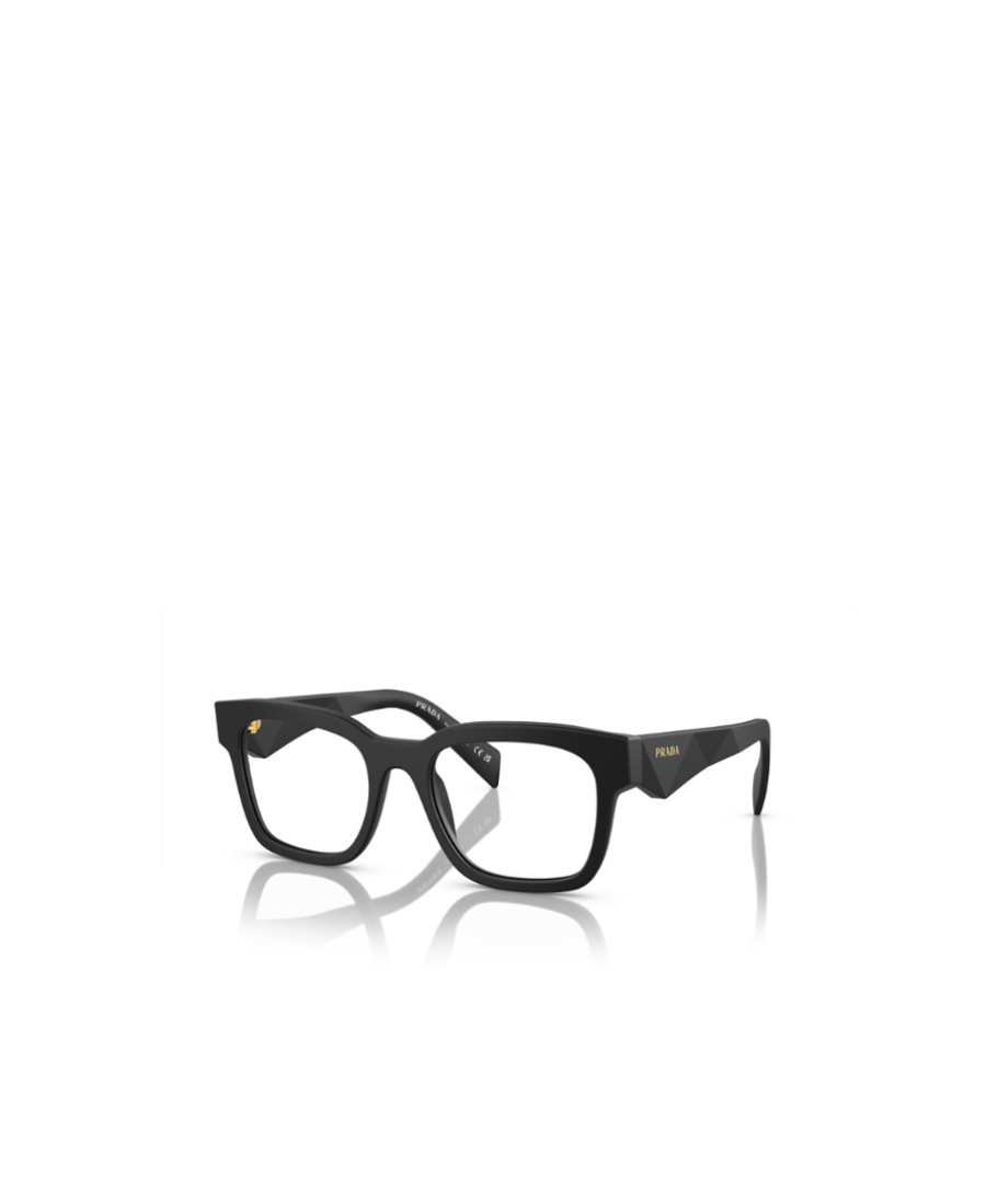 Prada Logo-print Square-frame Glasses In Black