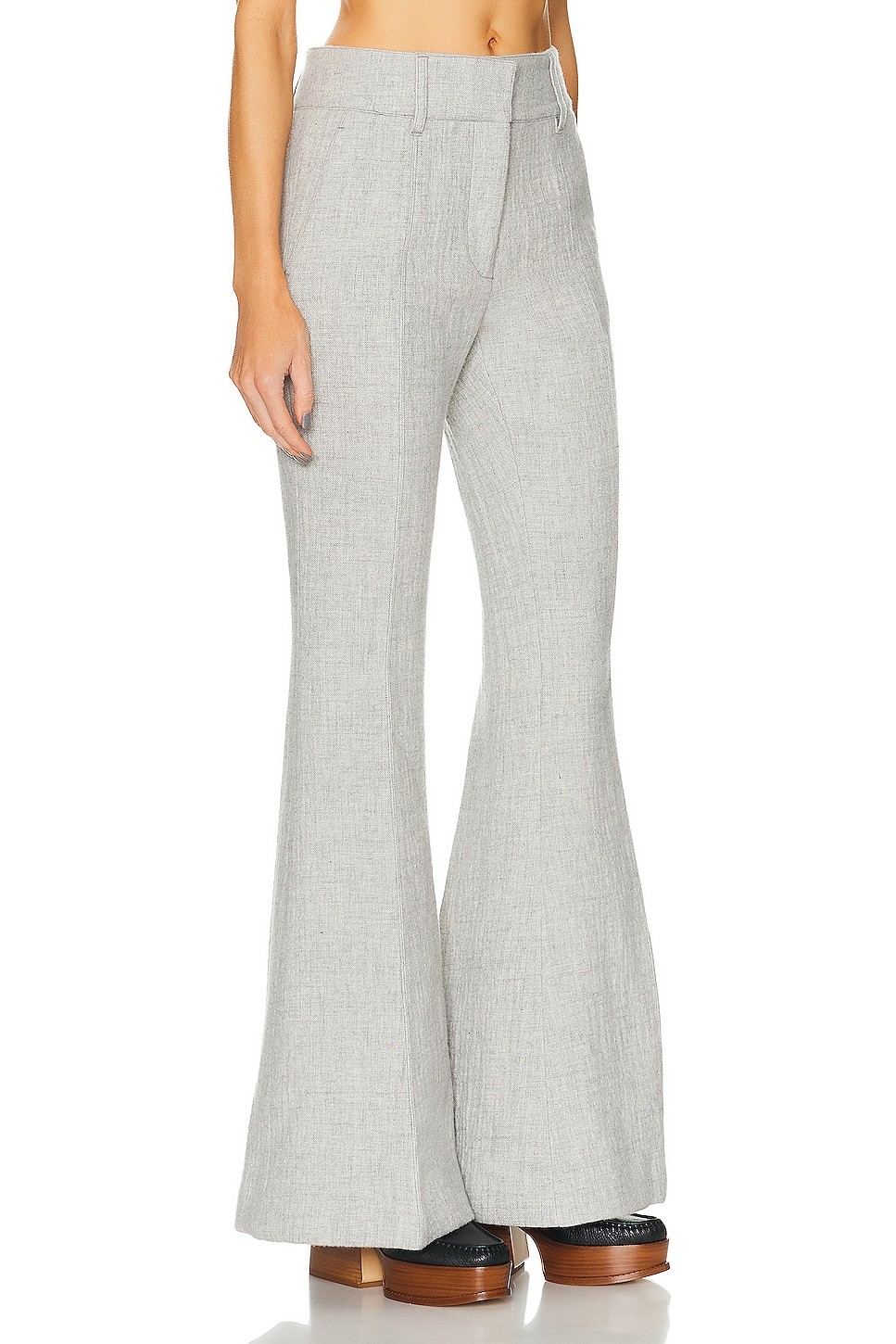 Gabriela Hearst Rhein Cashmere Flare Pants In White