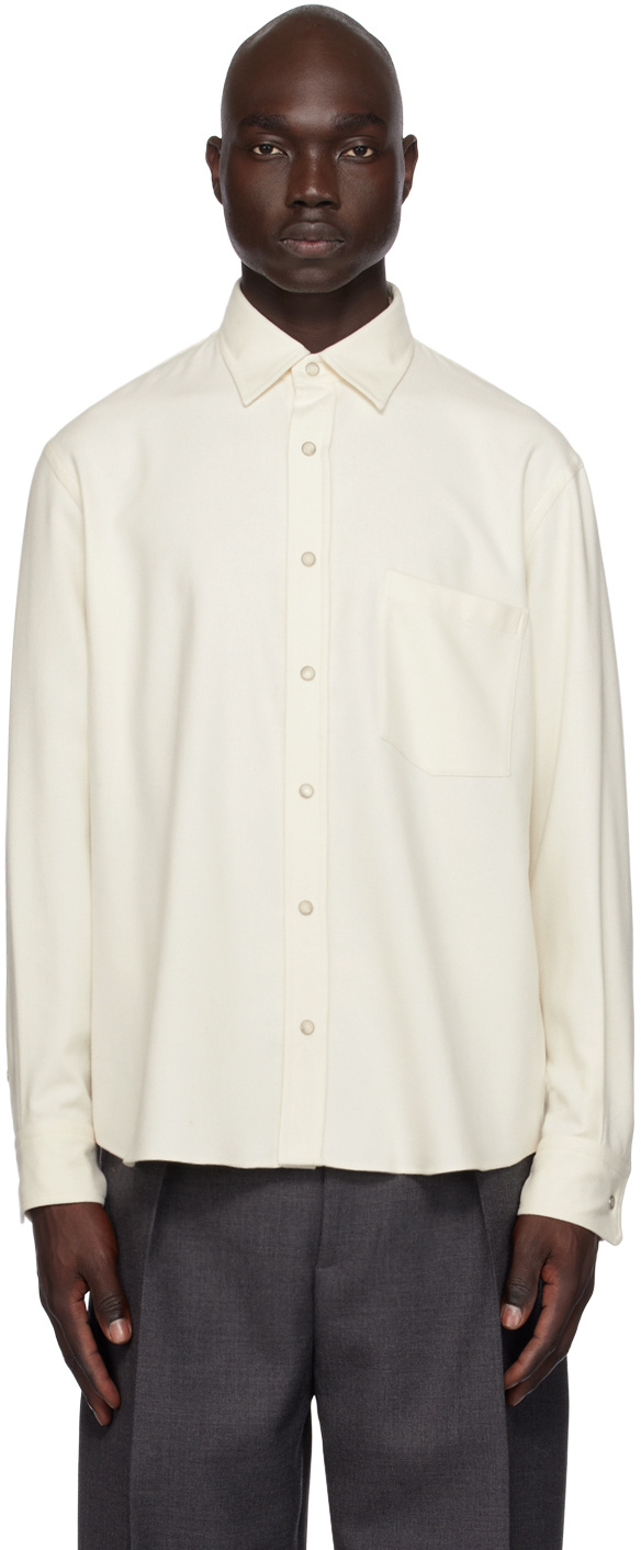 Shop Zegna Button-down Lapel Shirt In White