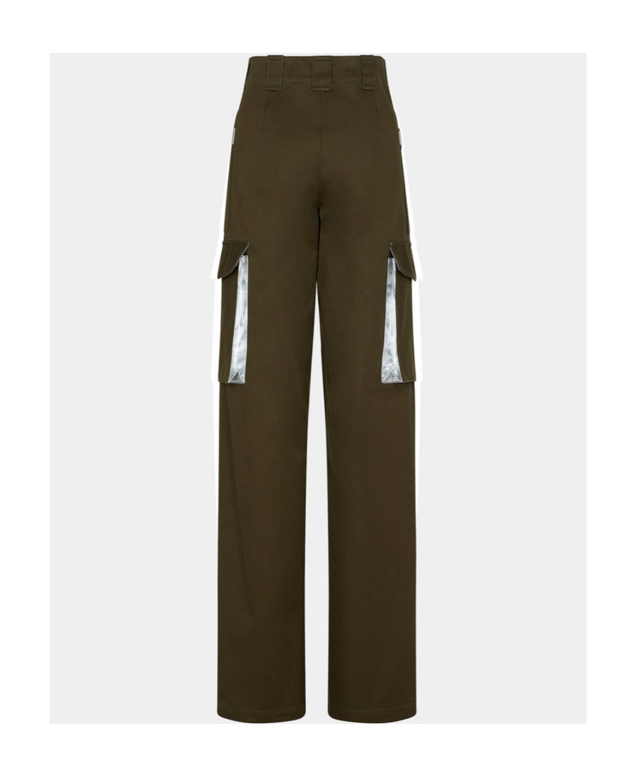Rabanne Cargo Straight-leg Trousers In Green