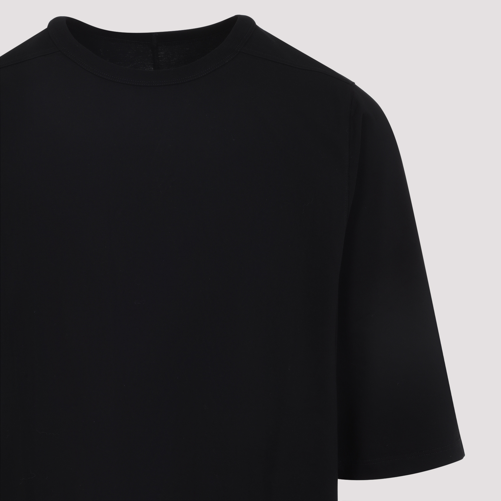 Rick Owens Relaxed Fit Oversized T-shirt With Classic Crew Neckline In Black
