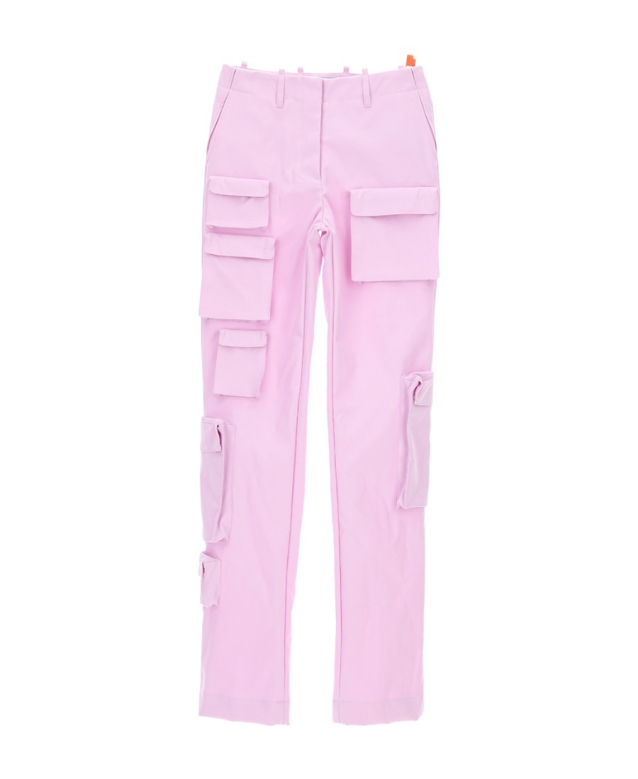 Shop Off-white High-waisted Cargo Trousers In Pink