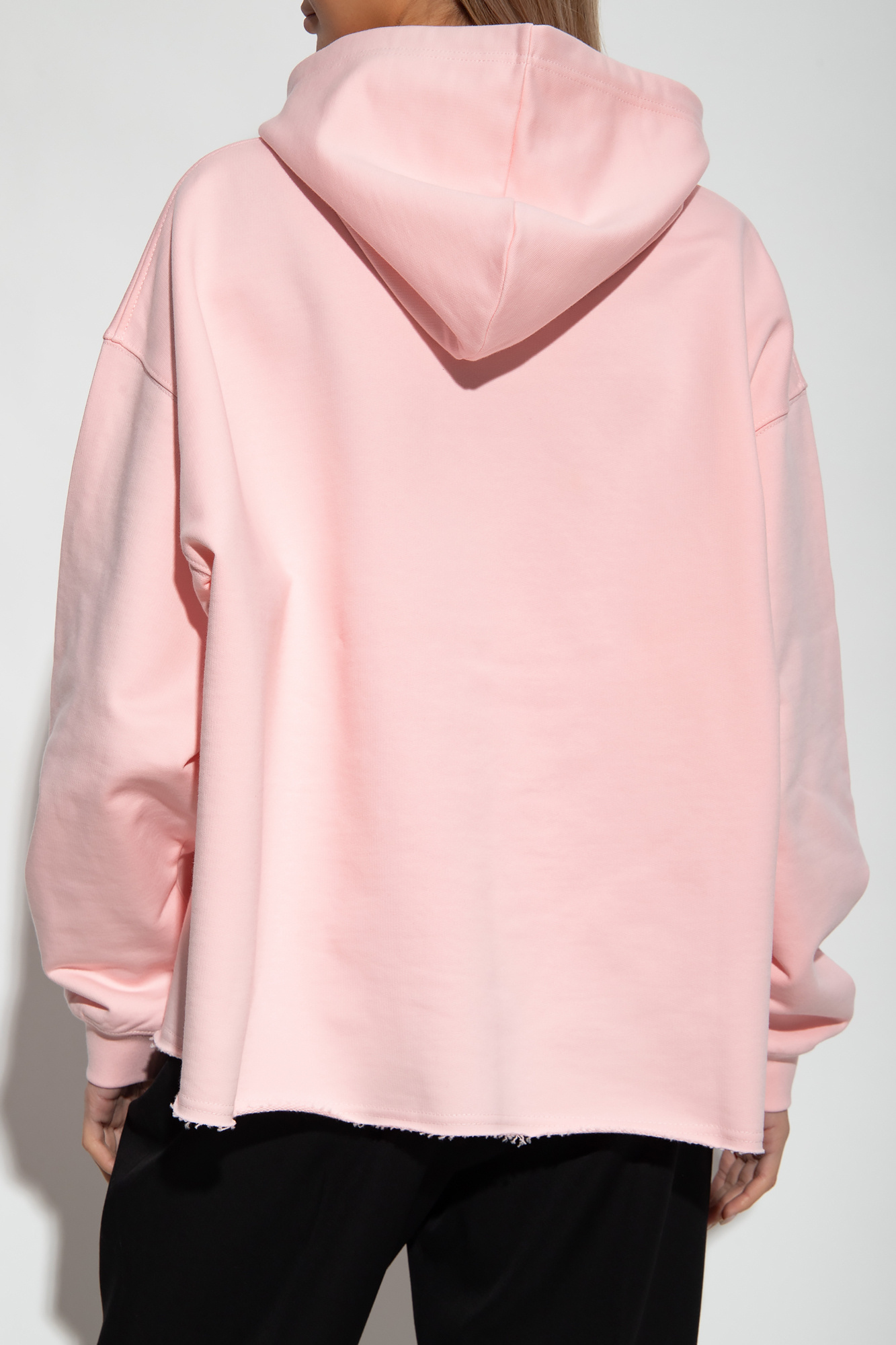 Marni Relaxed Fit Pink Hoodie With Adjustable Drawstring And Kangaroo Pocket In Pink
