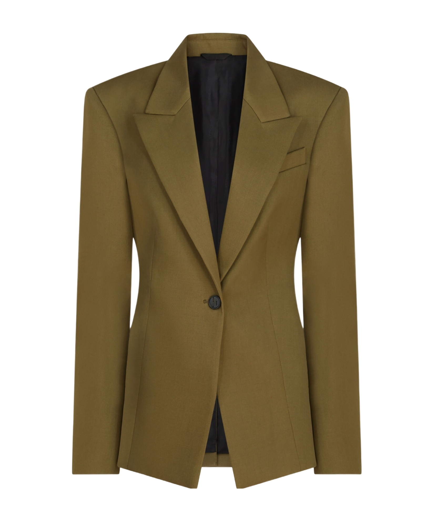 Attico Structured Jacket With Pockets And Lapels In Green