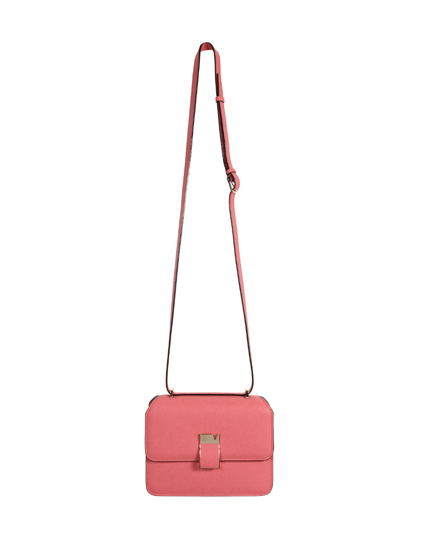 Valextra Nolo Leather Mini Crossbody Bag In Pink