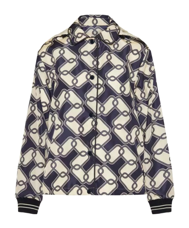 Moncler Iasone Graphic-print Hooded Jacket In Black