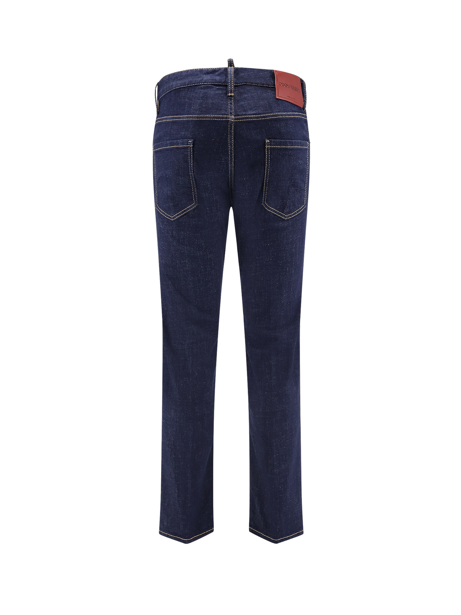 Dsquared2 Blue Jeans With Belt Loops And Logo Patch On The Rear In Denim Man