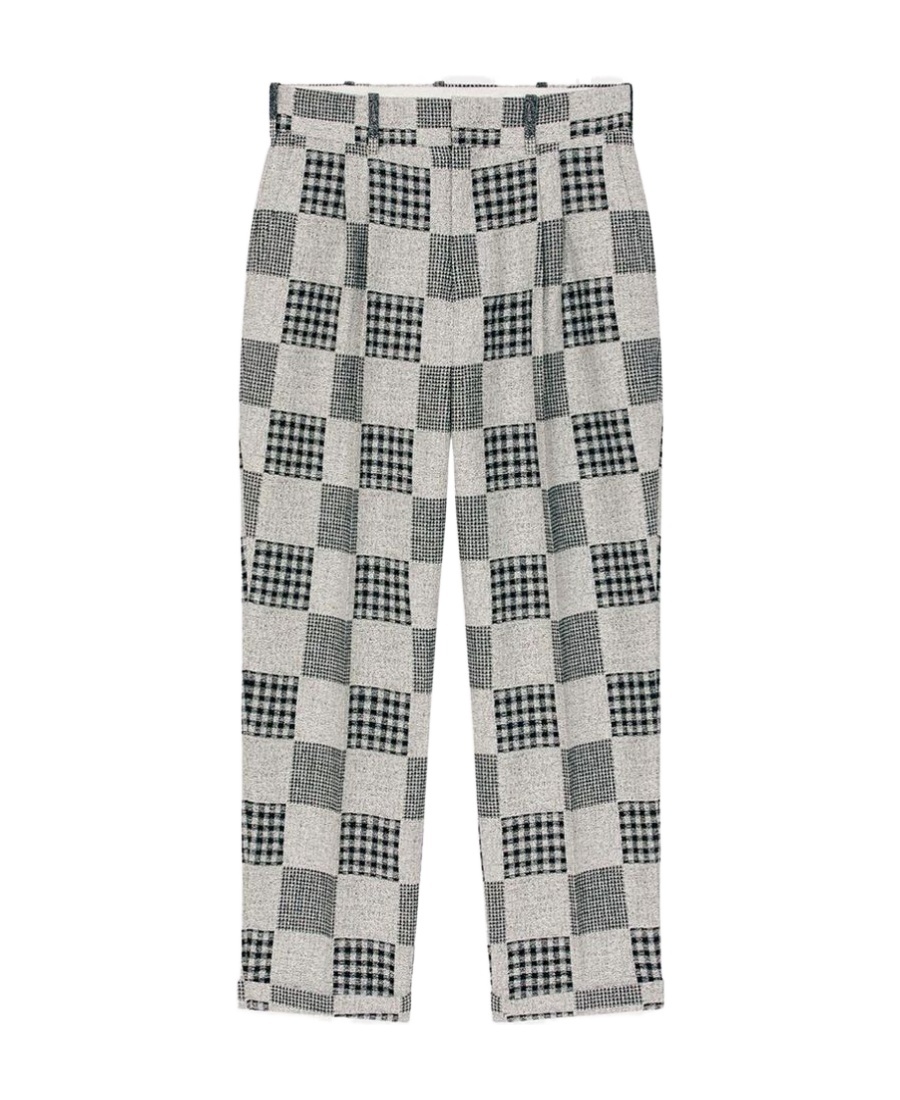 Kenzo Patchwork Trousers In Gray