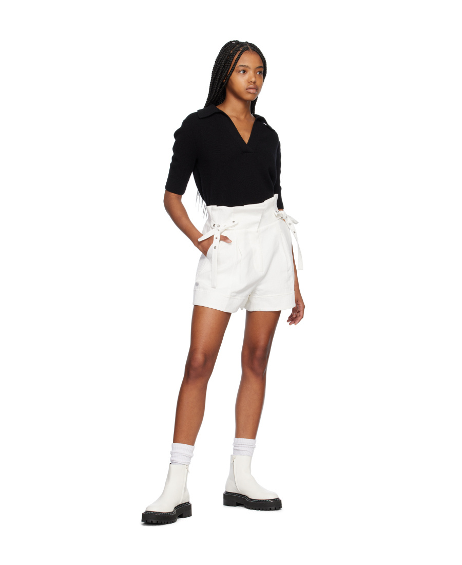 3.1 Phillip Lim Paperbag High Waist Shorts In White