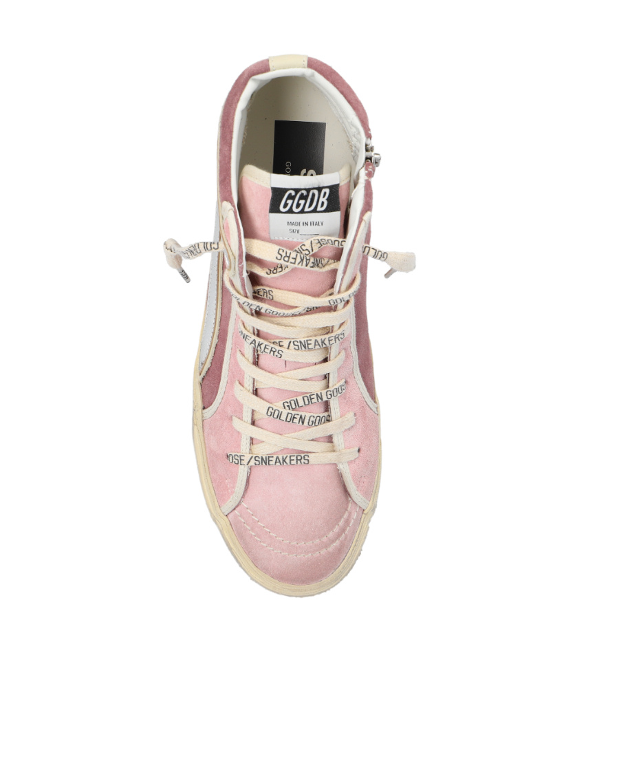 Golden Goose Slide High-top Suede Sneakers In Nude