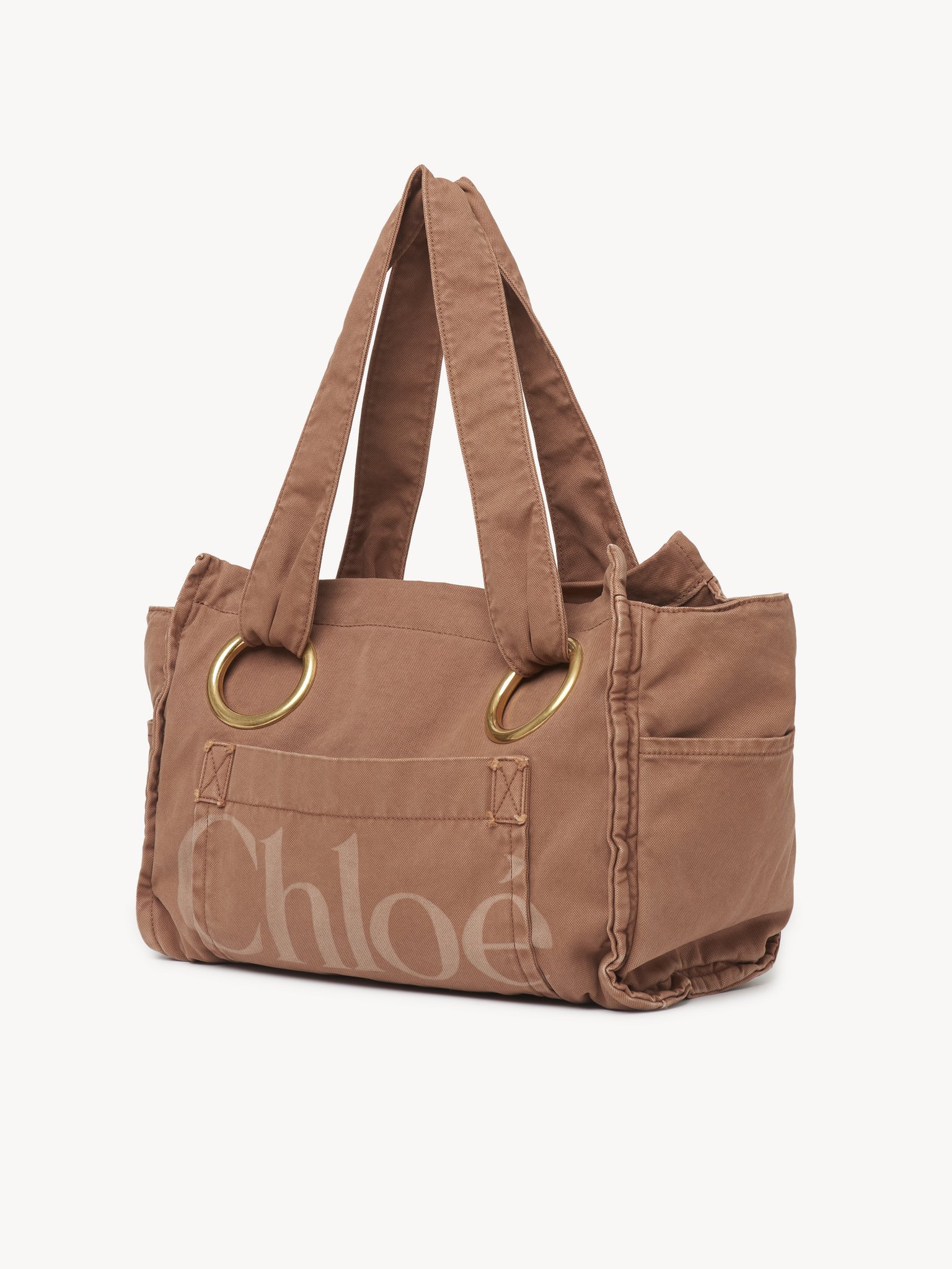 Shop Chloé Plage Tote Bag In Cotton