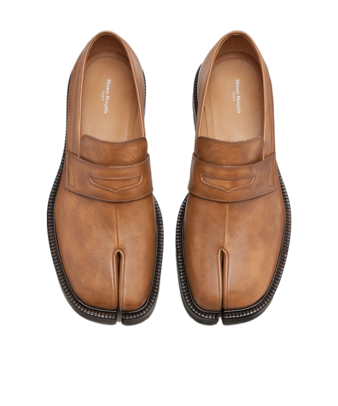 Maison Margiela Tabi County Penny Loafer In Brown