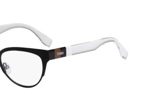 Fendi Logo Detail Flat Lens In White