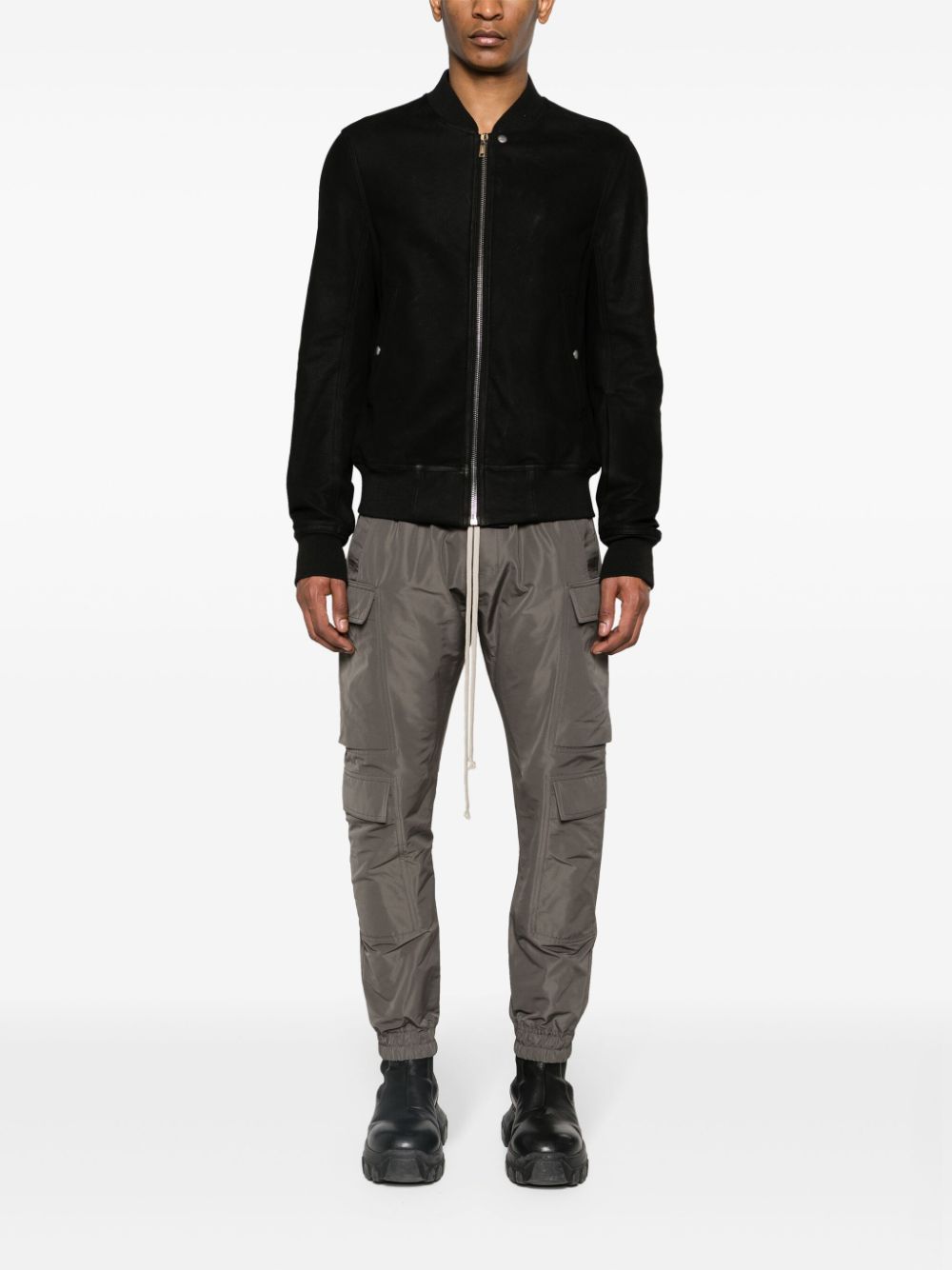 Rick Owens Mastodon Megacargo Tapered Trousers In Black