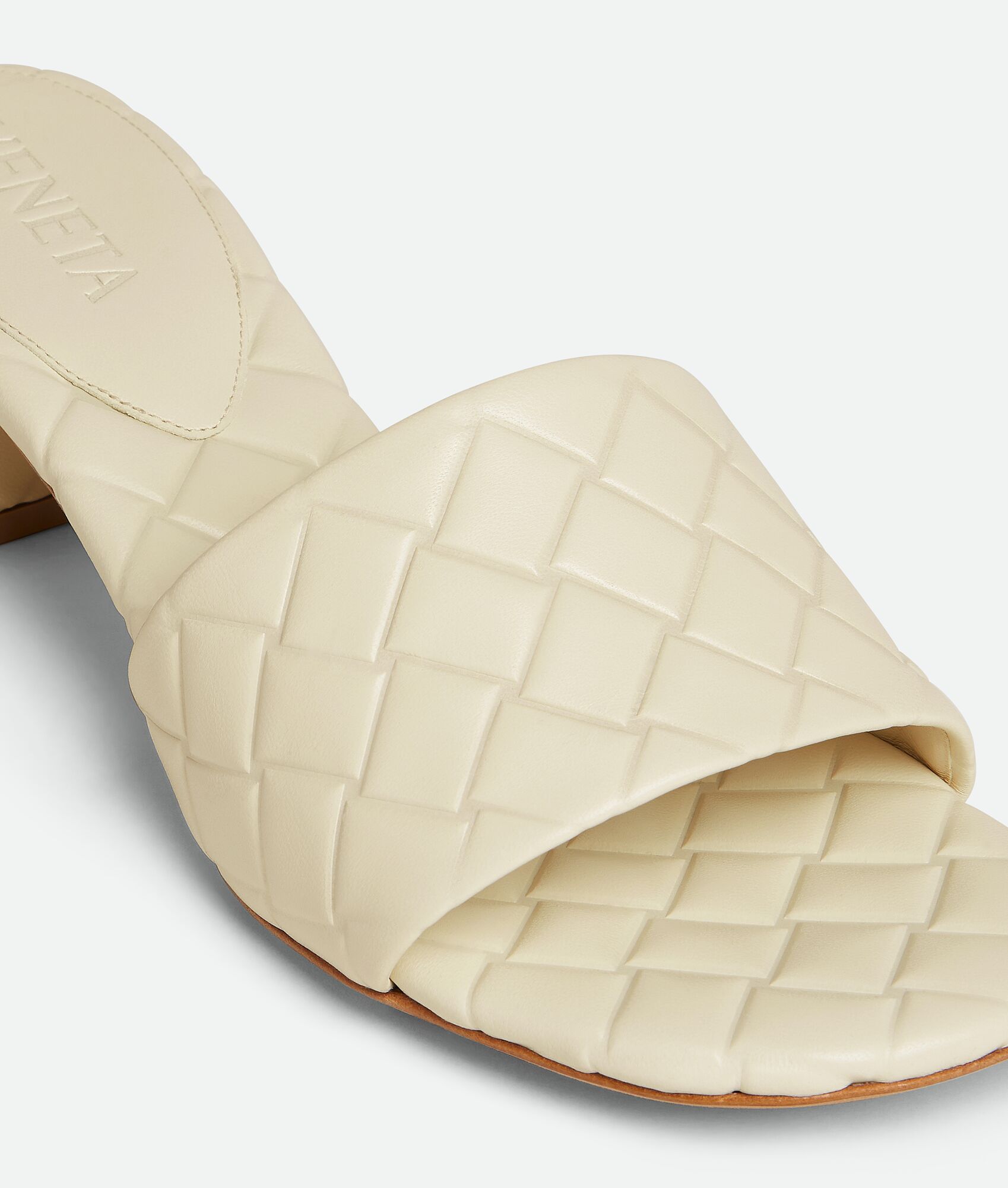 Bottega Veneta Knitted Detail High-heeled Sandals In Nude