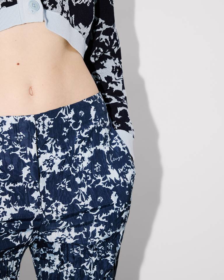 Kenzo Floral Camouflage Casual Pants In Blue