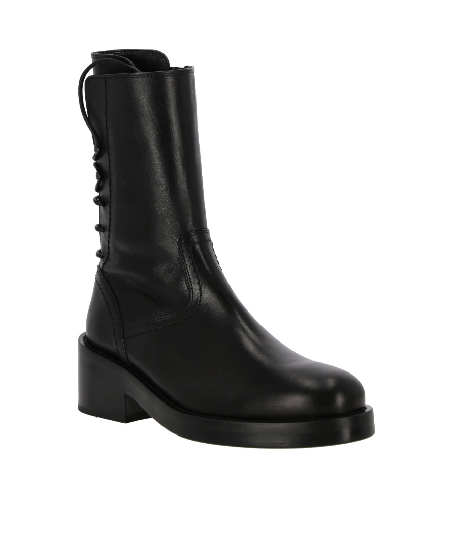 Ann Demeulemeester Round-headed Boots In Black