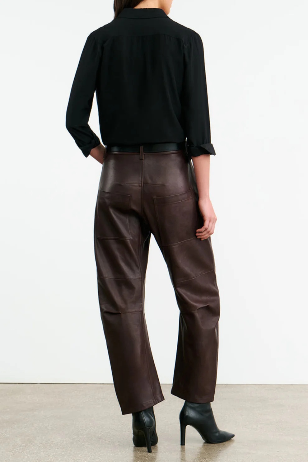 Nili Lotan Belt Loop Casual Pants In Brown