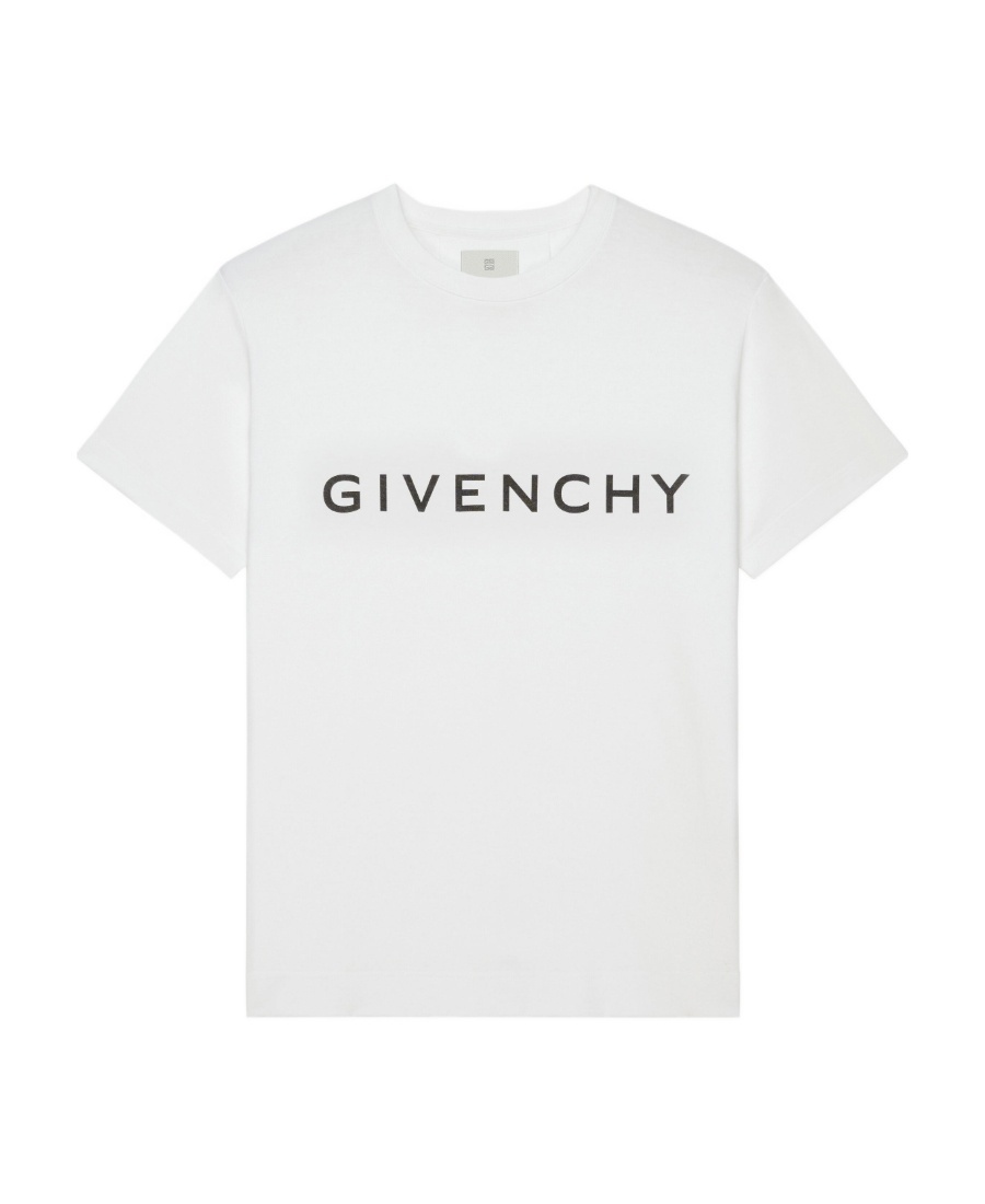 Givenchy White Cotton T-shirt With Logo In White